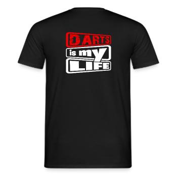 Dart, Darts c’est ma vie 2 - T-shirt homme - noir - Dos - AI Model Male 178 light (178cm)