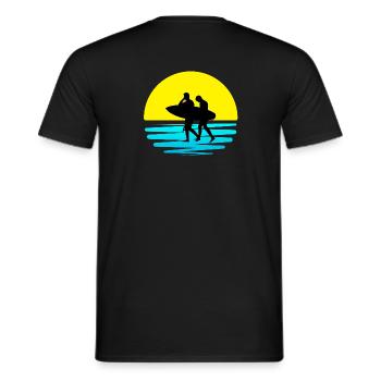 surf, spot de surf, surfing - T-shirt homme - noir - Dos - AI Model Male 178 light (178cm)
