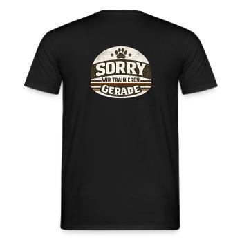 Sorry wir Trainieren gerade  - Männer T-Shirt - Schwarz - Hinten - AI Model Male 178 light (178cm)