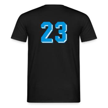 dreiundzwanzig - Men's T-Shirt - black - Back - AI Model Male 178 light (178cm)