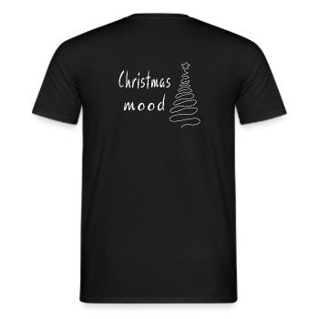 Ambiance de Noël – Sapin de Noël minimaliste - T-shirt homme - noir - Dos - AI Model Male 178 light (178cm)