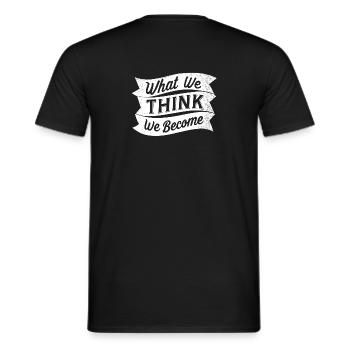 ce que nous pensons devenir - T-shirt homme - noir - Dos - AI Model Male 178 light (178cm)