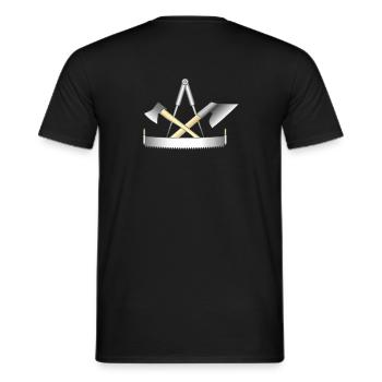 Charpentier, signe de guilde - T-shirt homme - noir - Dos - AI Model Male 178 light (178cm)