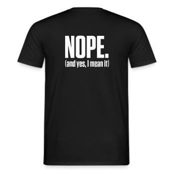 Nope I Mean It PDA Neurodivergent Pride - Men's T-Shirt - black - Back - AI Model Male 178 light (178cm)