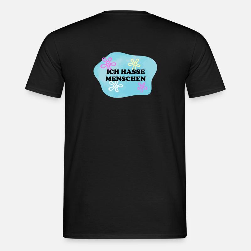 Ich hasse Menschen | Sarkastisches Retro Meme - Männer T-Shirt - Schwarz