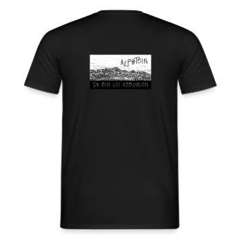 ALPSTEIN - Da bin ich geboren - Schweiz - Männer T-Shirt - Schwarz - Hinten - AI Model Male 178 light (178cm)