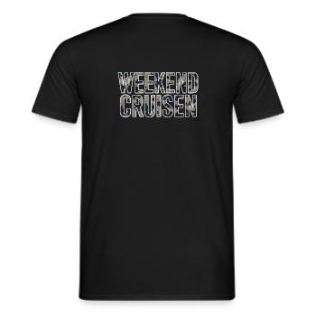 Autocollant de t-shirt de croisière du week-end pour les fans de tuning - T-shirt homme - noir - Dos - AI Model Male 178 light (178cm)