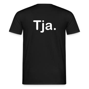 Tja. - Männer T-Shirt - Schwarz - Hinten - AI Model Male 178 light (178cm)
