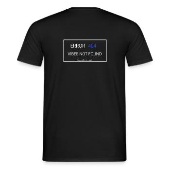 Vibes not found - Männer T-Shirt - Schwarz - Hinten - AI Model Male 178 light (178cm)