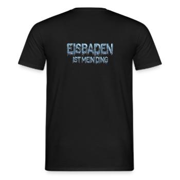 Eisbaden ist mein Ding - Männer T-Shirt - Schwarz - Hinten - AI Model Male 178 light (178cm)