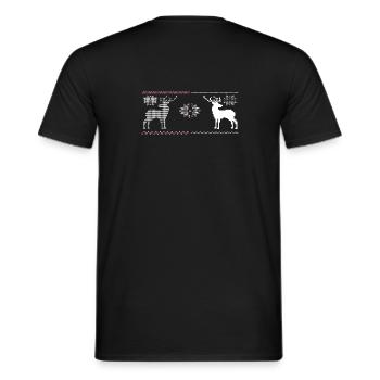 Noël, Renne - T-shirt homme - noir - Dos - AI Model Male 178 light (178cm)
