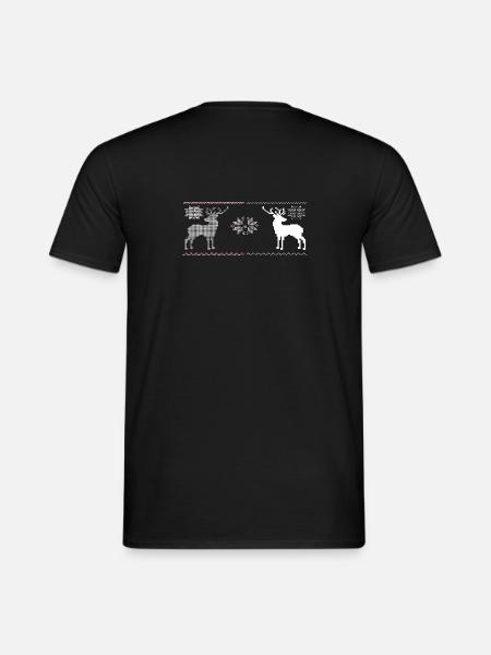 Christmas, Reindeer - Men's T-Shirt - black