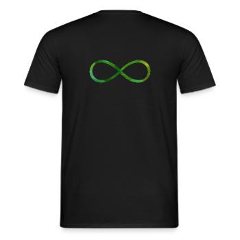 Unendlichkeitszeichen Symbol Zeichen unendlich - Männer T-Shirt - Schwarz - Hinten - AI Model Male 178 light (178cm)