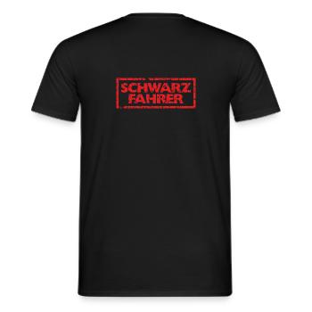 Schwarzfahrer (Vintage Rot) - Männer T-Shirt - Schwarz - Hinten - AI Model Male 178 light (178cm)