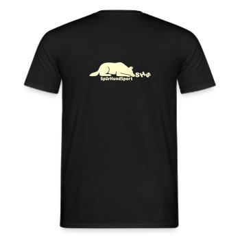 SHS Logo lemon - Männer T-Shirt - Schwarz - Hinten - AI Model Male 178 light (178cm)