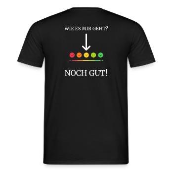 Lustiger Spruch mit Stimmungsbarometer Design - Männer T-Shirt - Schwarz - Hinten - AI Model Male 178 light (178cm)