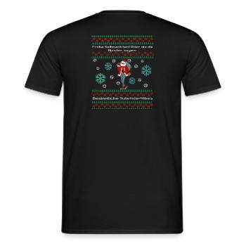 Lustiger Spruch mit Hipster Ugly Christmas - Männer T-Shirt - Schwarz - Hinten - AI Model Male 178 light (178cm)