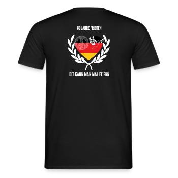 80 ans de paix pour l’Allemagne - T-shirt homme - noir - Dos - AI Model Male 178 light (178cm)