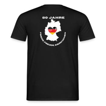 Paix en Allemagne - T-shirt homme - noir - Dos - AI Model Male 178 light (178cm)