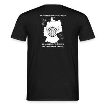 80 ans de paix en Allemagne - T-shirt homme - noir - Dos - AI Model Male 178 light (178cm)