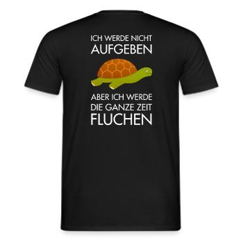 Ich Werde Nicht Aufgeben - Schildkröte Marathon - Männer T-Shirt - Schwarz - Hinten - AI Model Male 178 light (178cm)