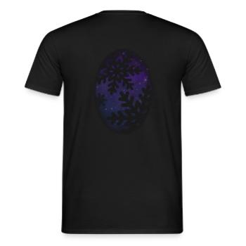 Flocons de neige et ciel étoilé - T-shirt homme - noir - Dos - AI Model Male 178 light (178cm)