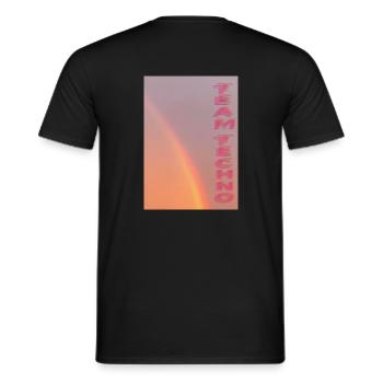 Team Techno - Männer T-Shirt - Schwarz - Hinten - AI Model Male 178 light (178cm)