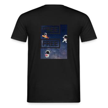 FREE - Männer T-Shirt - Schwarz - Hinten - AI Model Male 178 light (178cm)