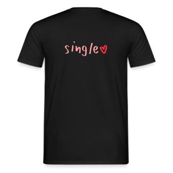 Single - Männer T-Shirt - Schwarz - Hinten - AI Model Male 178 light (178cm)