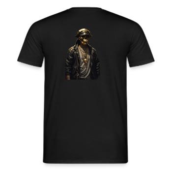 Mysterium Gangster - Männer T-Shirt - Schwarz - Hinten - AI Model Male 178 light (178cm)
