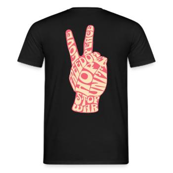 60s - Männer T-Shirt - Schwarz - Hinten - AI Model Male 178 light (178cm)