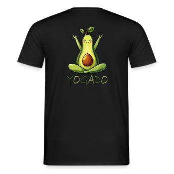 Yogado - The Fruit of Yoga - Men's T-Shirt - black - Back - AI Model Male 178 light (178cm)