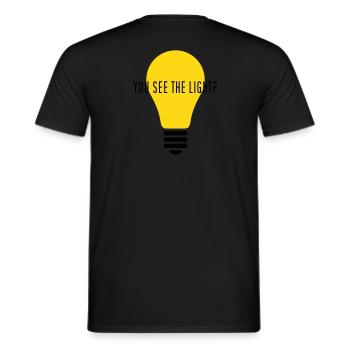 YOU SEE THE LIGHT? - Männer T-Shirt - Schwarz - Hinten - AI Model Male 178 light (178cm)