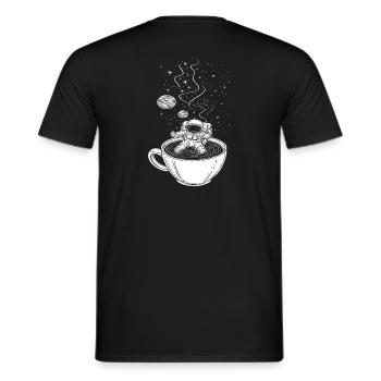 Space shuttle - Men's T-Shirt - black - Back - AI Model Male 178 light (178cm)