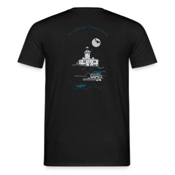 Lighthouse -Chausey Islands - T-shirt homme - noir - Dos - AI Model Male 178 light (178cm)