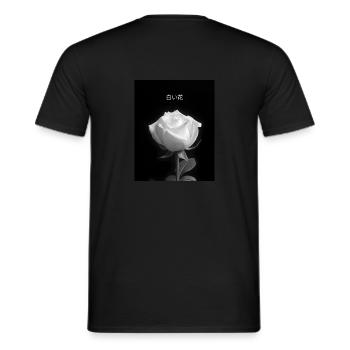Shiroi hana- White flower design - Männer T-Shirt - Schwarz - Hinten - AI Model Male 178 light (178cm)