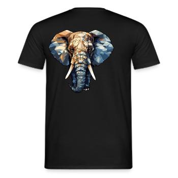 Elephant Tusk Ivory - Men's T-Shirt - black - Back - AI Model Male 178 light (178cm)