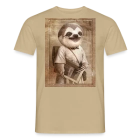 Maquette de T-shirt homme « L'Étudiant Paresseux » à imprimer et personnaliser