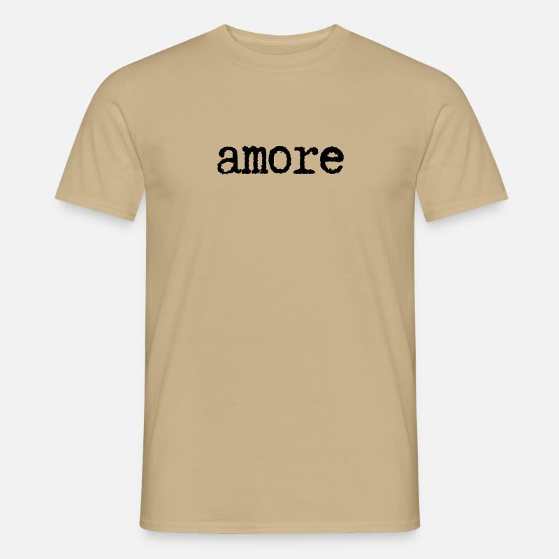 amore - Männer T-Shirt - Sandbeige