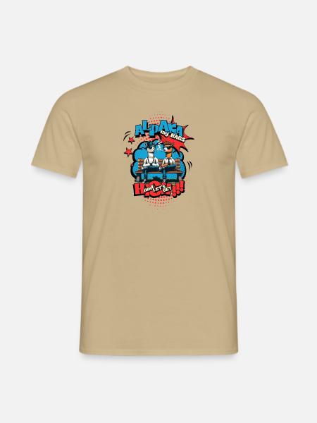 High Spirits - Alpakas im Chill-Modus - Männer T-Shirt - Sandbeige