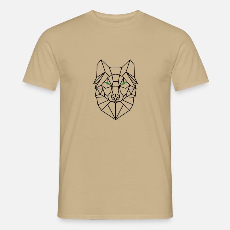 Polygon Wolf - Männer T-Shirt - Sandbeige
