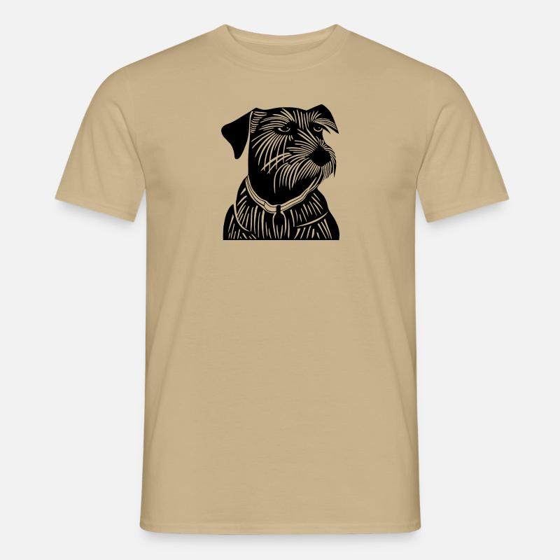 Den edle terrieren - T-skjorte herre - sandbeige