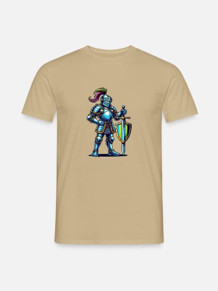 Knight Comic - Men's T-Shirt - sand beige