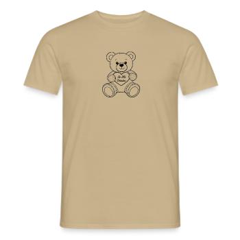 Be My Valentine Bär - Männer T-Shirt - Sandbeige - Vorne - AI Model Male 178 light (178cm)