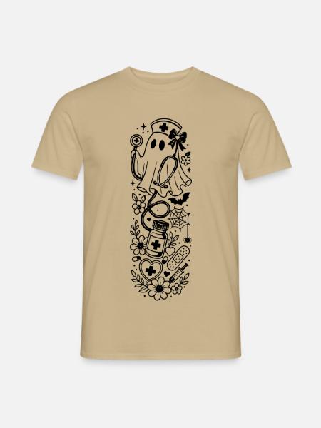 Krankenschwester Geist - Männer T-Shirt - Sandbeige