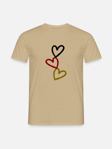 verknüpftes - Männer T-Shirt - Sandbeige
