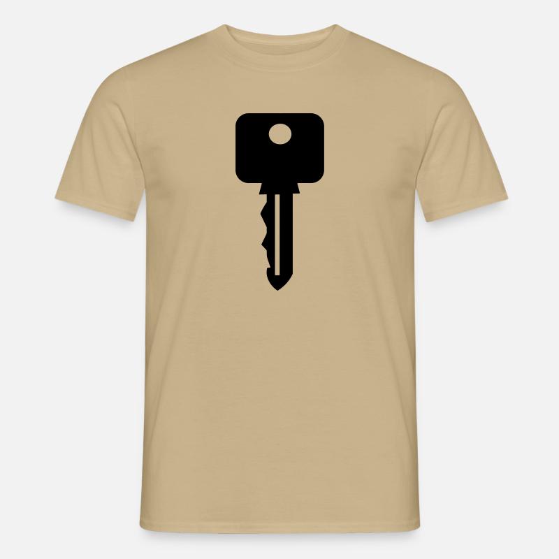 Key - key - gift idea - Men’s T-shirt - sand beige