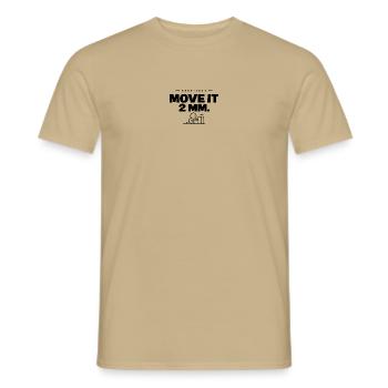Architekt – 2 mm bewegen. - Männer T-Shirt - Sandbeige - Vorne - AI Model Male 178 light (178cm)
