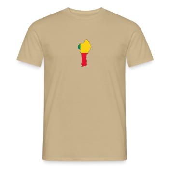 bénin - T-shirt homme - beige sable - Devant - AI Model Male 178 light (178cm)
