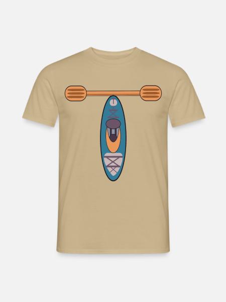 BUCHSTABE T - KAJAK - Männer T-Shirt - Sandbeige